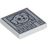 LEGO® los onderdeel Tegel met Motief Wit 3068bpb2126