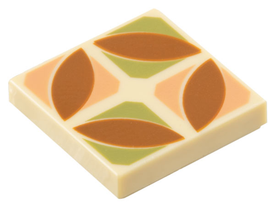 LEGO® los onderdeel Tegel met Motief Geelbruin 3068bpb2183