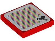 LEGO® los onderdeel Tegel met Motief Rood 3068bpb2153