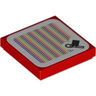 LEGO® los onderdeel Tegel met Motief Rood 3068bpb2153