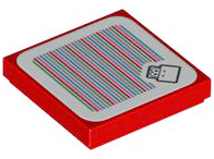 LEGO® los onderdeel Tegel met Motief Rood 3068bpb2184