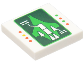 LEGO® los onderdeel Tegel met Motief Wit 3068bpb2028