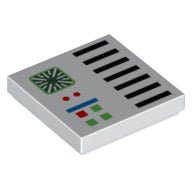 Plaatje in Gallery viewer laden, LEGO® los onderdeel Tegel met Motief Wit 3068bpb2031