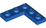 LEGO® los onderdeel Plaat Algemeen in kleur Blauw 77844