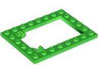 Plaatje in Gallery viewer laden, LEGO® los onderdeel Plaat Aangepast in kleur Fel Groen 92107