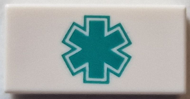 LEGO® los onderdeel Tegel met Motief Wit 3069bpb1170