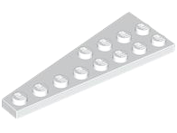 LEGO® los onderdeel Wig Plaat in kleur Wit 3545