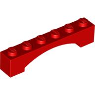 LEGO® los onderdeel Steen Boog in kleur Rood 92950