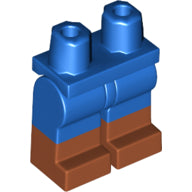LEGO® los onderdeel Benen met Motief Blauw 970c00pb0970