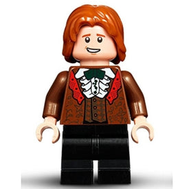 Harry Potter Ron Weasley, roodbruin pak, overhemd met ruches