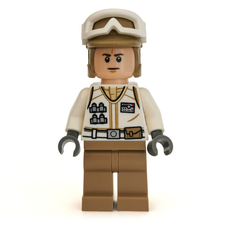 Star Wars Hoth Rebel Trooper White Uniform, Dark Tan Legs (Frown)
